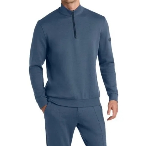 Bugatchi Other - Bugatchi Slate Half-Zip Mock Neck Size L $139